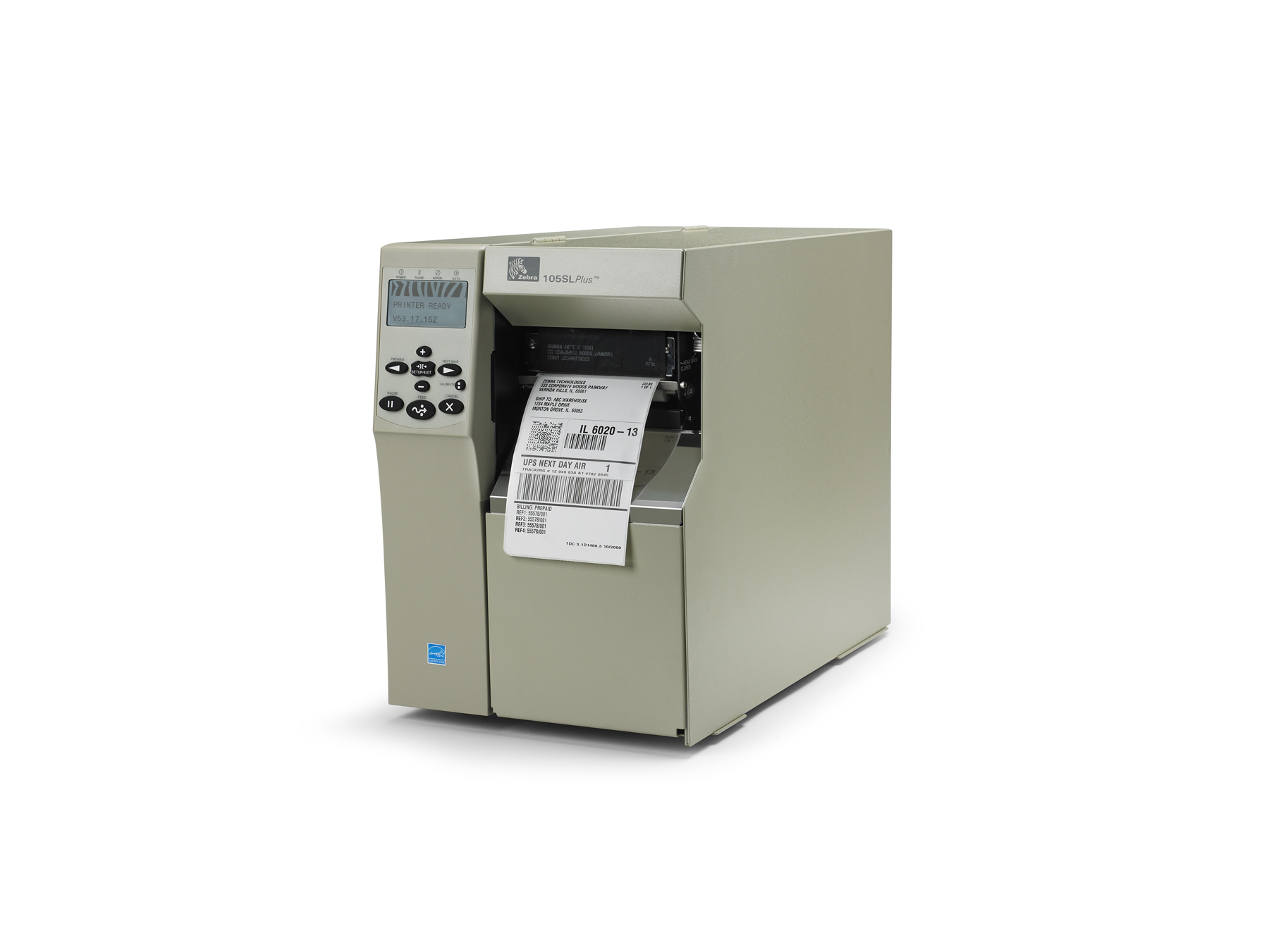 Принтер Zebra 105SL Plus (203dpi, RS232,LPT,USB,Ethernet) (102-80E-00000), цена модели - $1,878.66